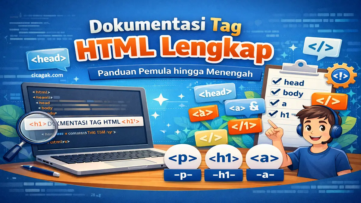 Dokumentasi tag HTML lengkap untuk pemula hingga menengah